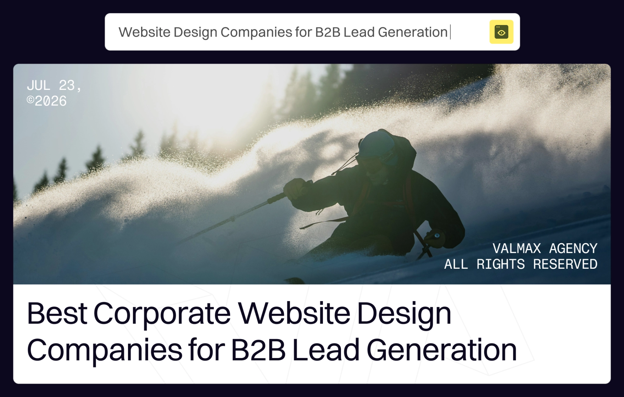 Cover Image Best Corporate Website Design Companies for B2B Lead Generation (2026)