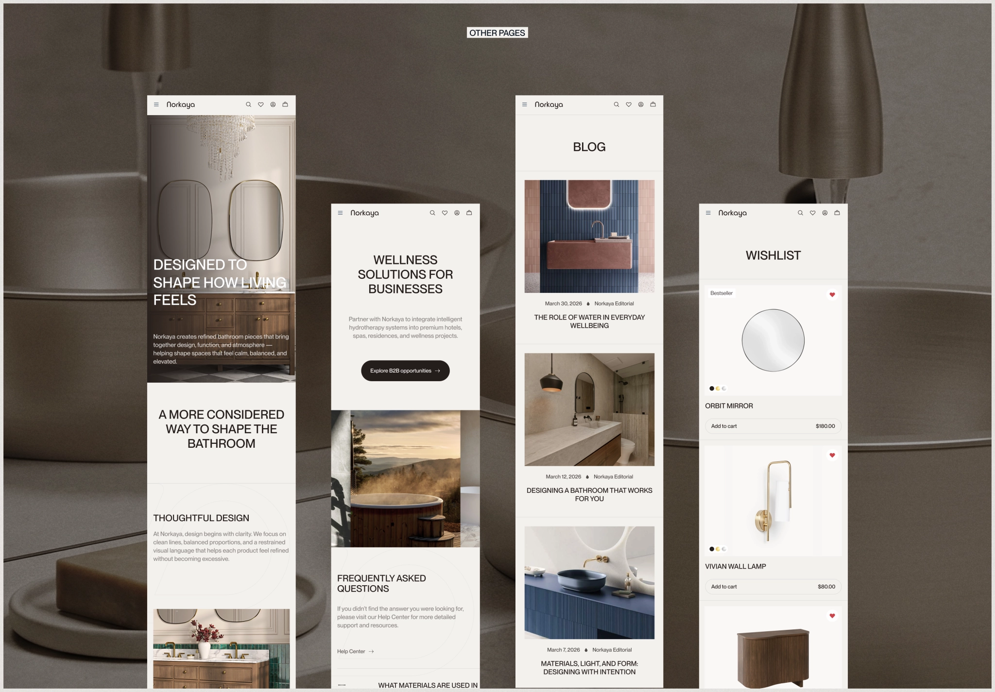 Mobile Website Pages and E-commerce Features Mobile Website Pages and E-commerce Features