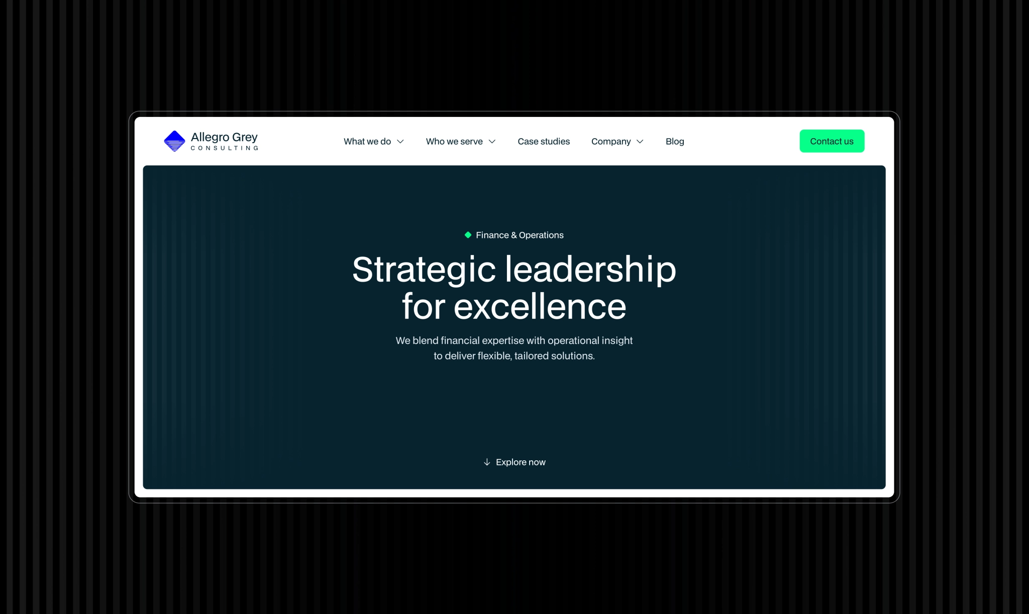 Allegro Grey Consulting Finance & Operations Page
